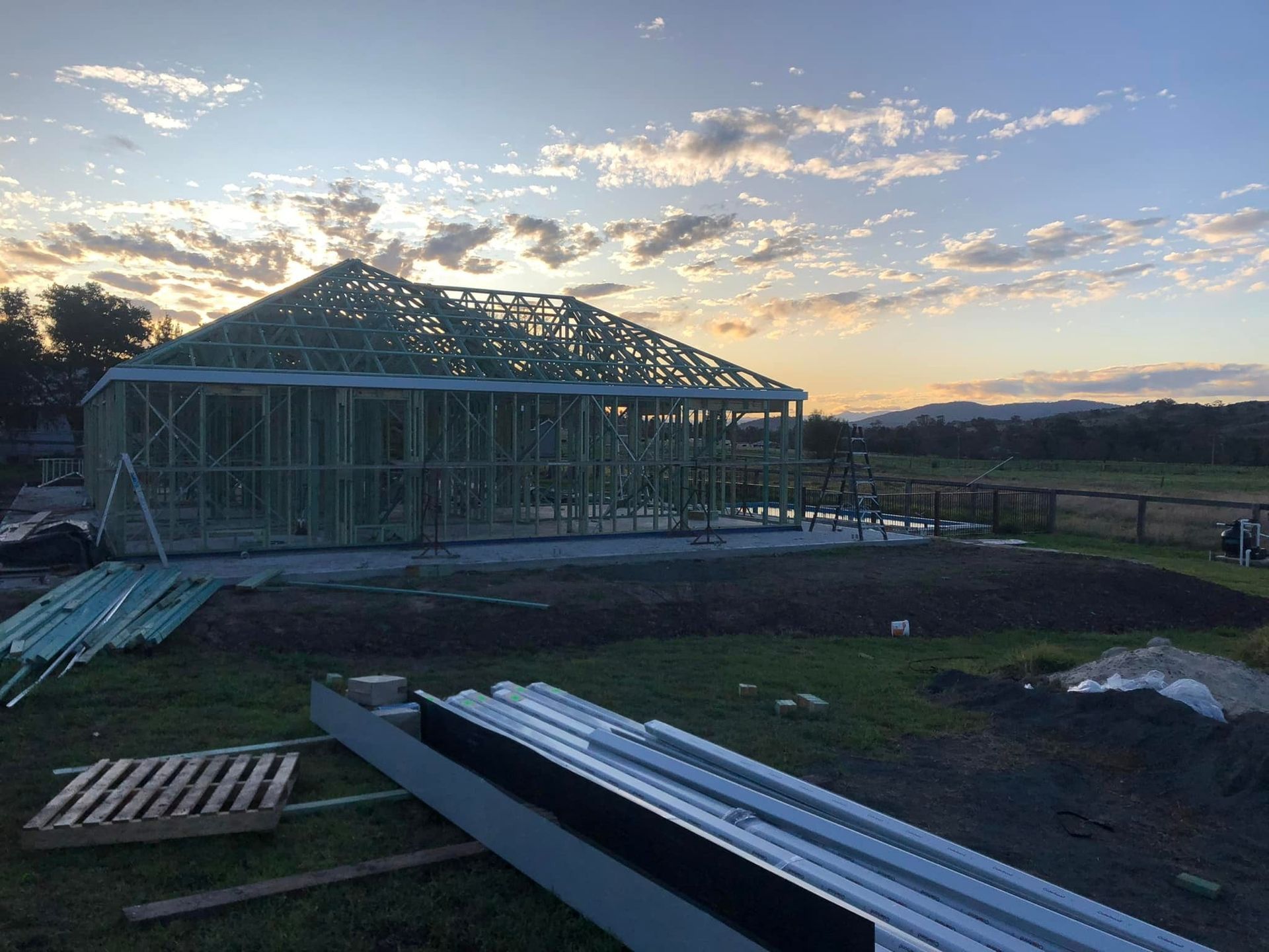 Truss Frames on a House Build