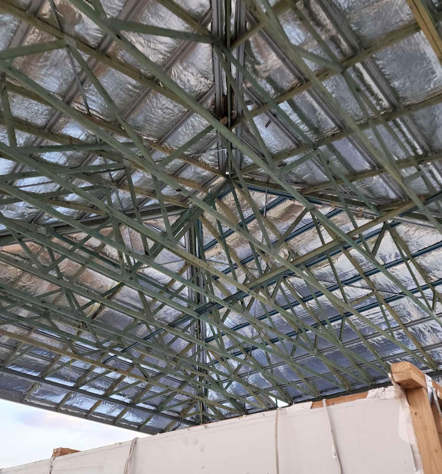 Installing A Metal Truss With Insulation