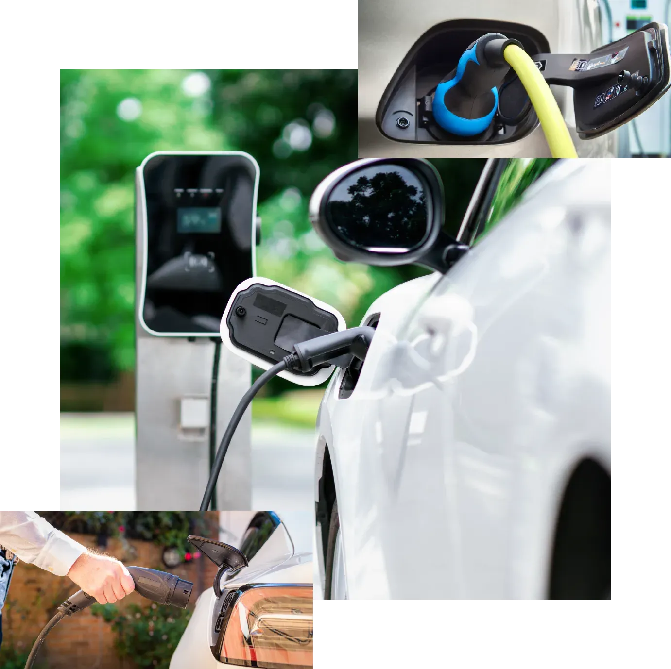 A person is fixing a car door lock with a screwdriver.