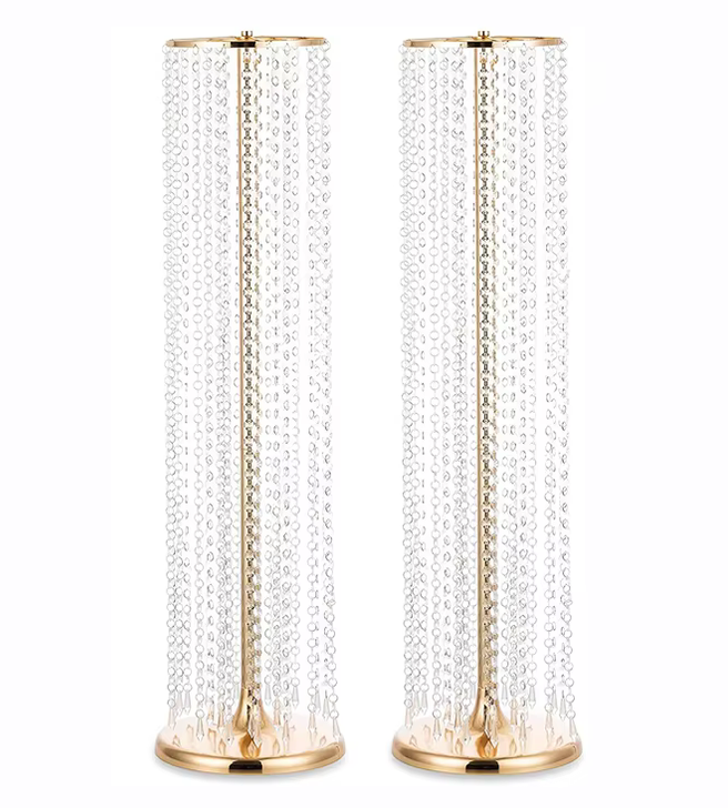 Crystal Column Centerpieces