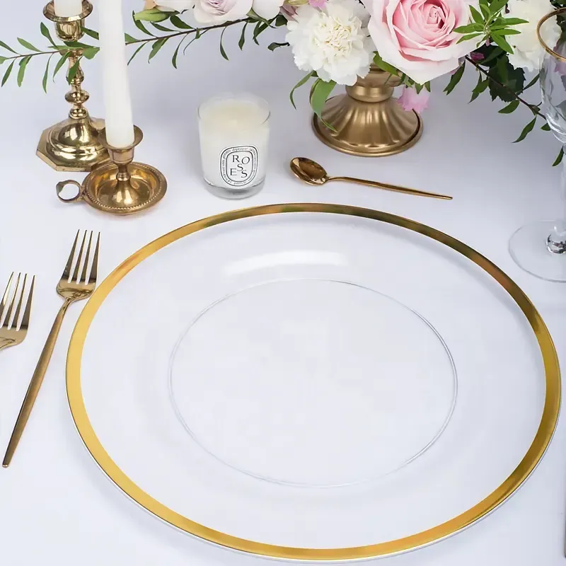 Gold-Rimmed Charger Plates