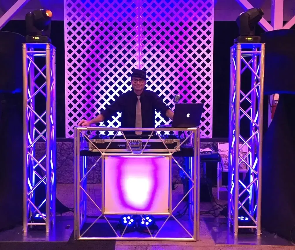 DJ Truss Station with Lighting Setup