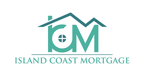 Island Coast Mortgage logo with a house silhouette over teal 