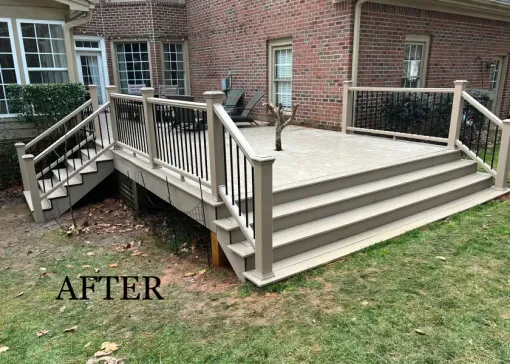 Loft area with angled ceiling, desk, chair, small window, neutral color palette, and overhead lights.