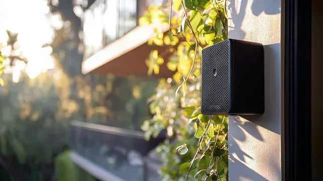 Air conditioning units with toolbox and gloves in backyard.