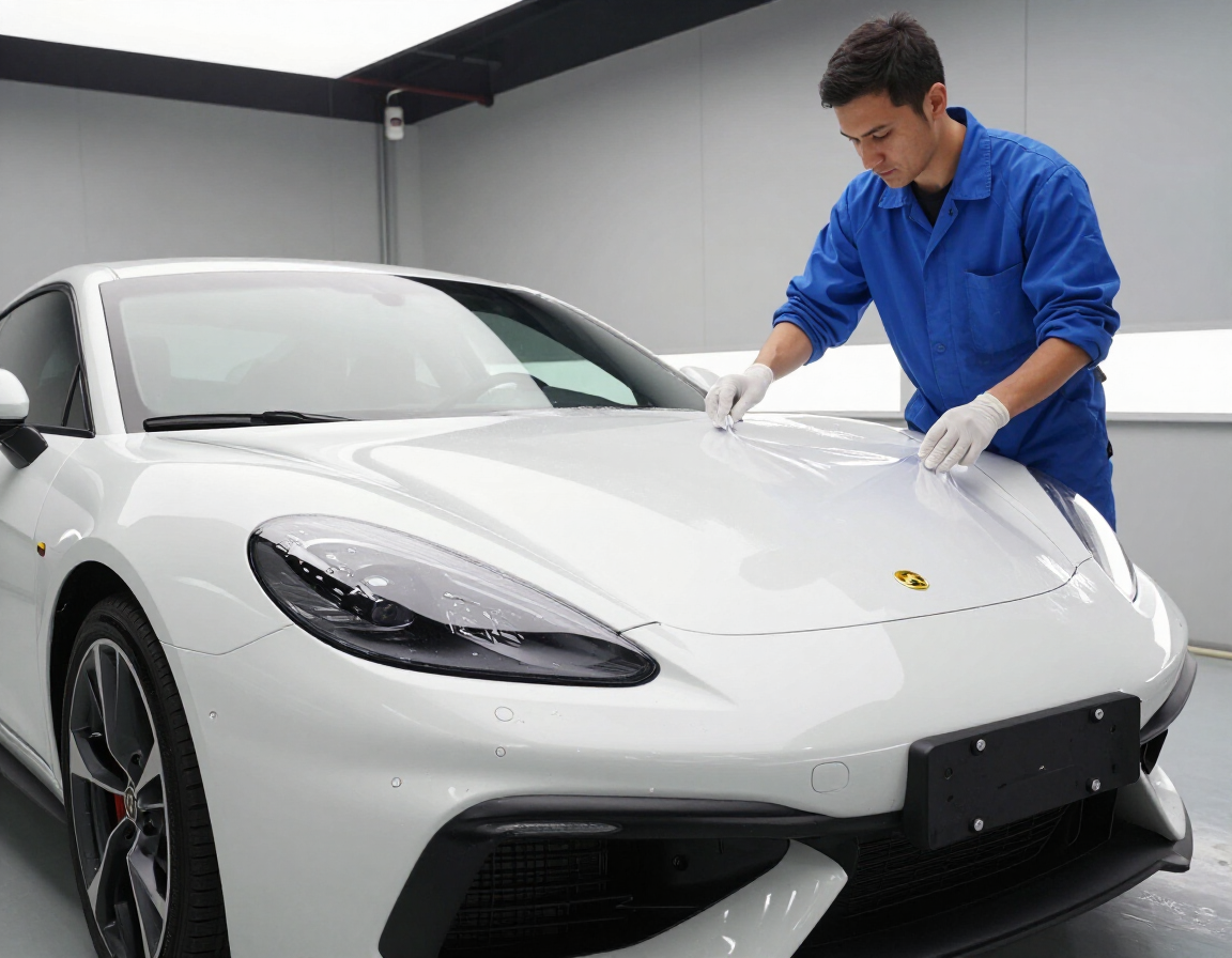 PPF installation on vehicle front end
