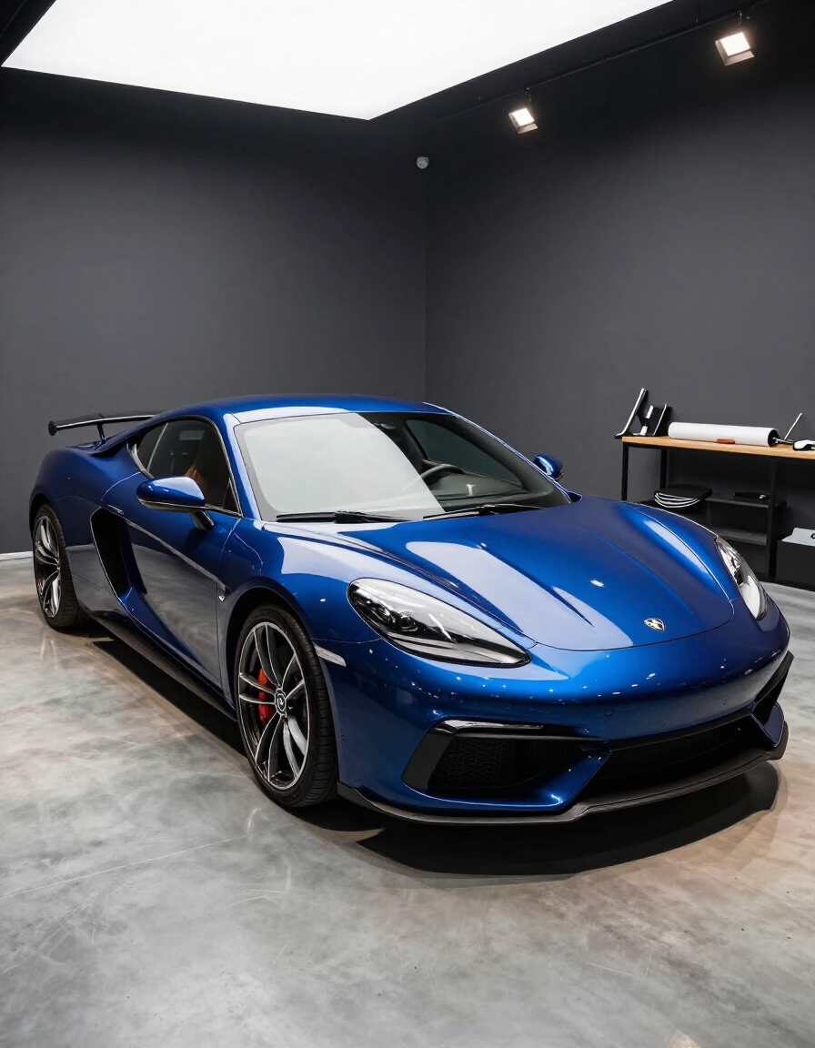 Premium vehicle with professional vinyl wrap installation