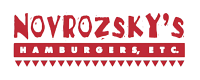 The logo for novrozsky 's hamburgers and etc.
