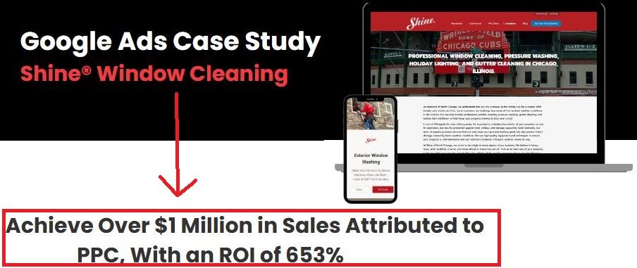 Google Ads success story Shine Window Cleaning