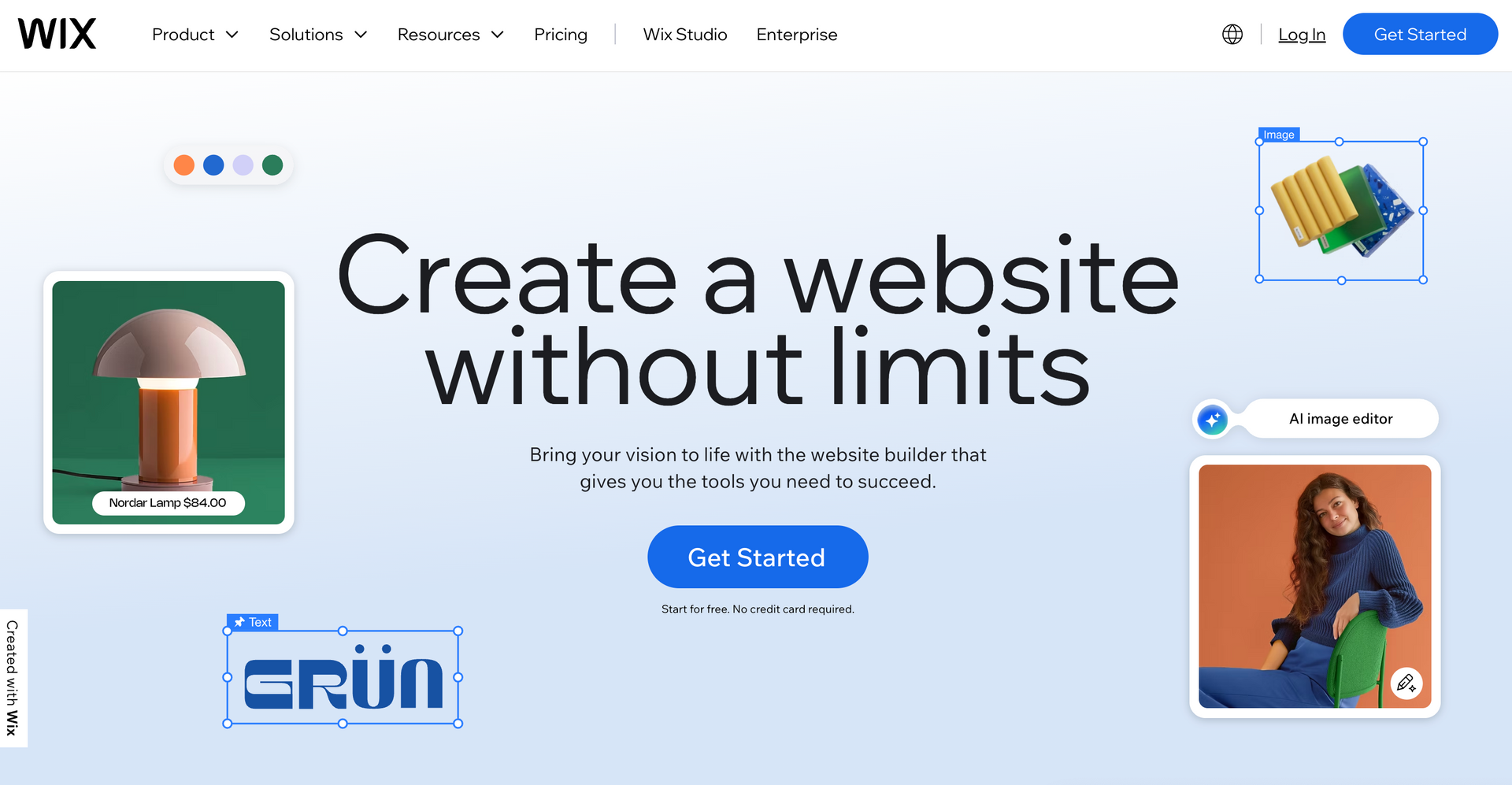A screenshot of a website that says