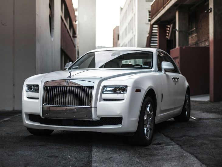 white rolls royce