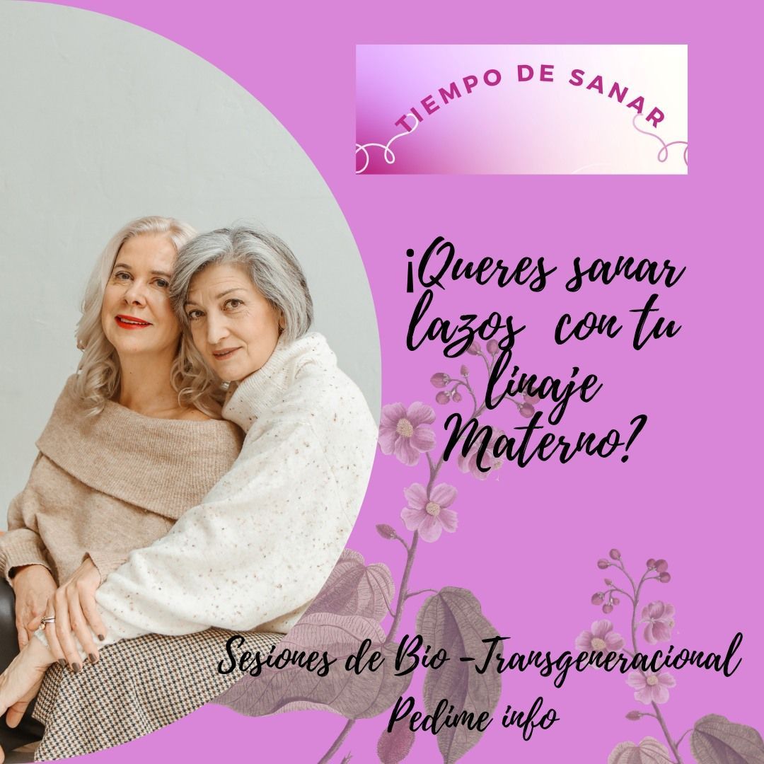 Dos mujeres, con suéteres, se abrazan sobre un fondo morado. Texto: 