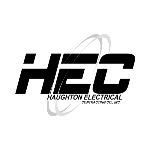 HEC logo with black text and gray orbiting lines; 