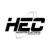 HEC logo with black text and gray orbiting lines; 