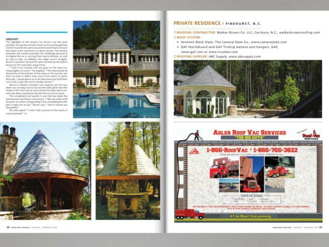 Roofs — Carolina’s Roofing Magazine Article 3 in Chapel Hill, NC