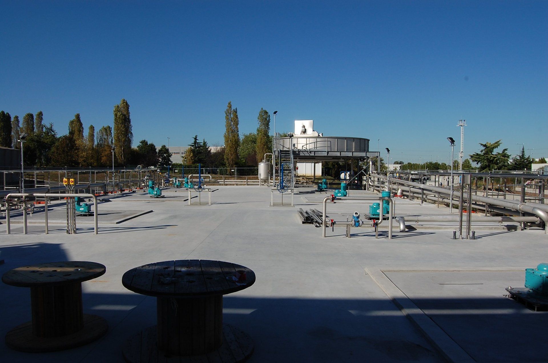 impianto di depurazione acqua visto dall'altp