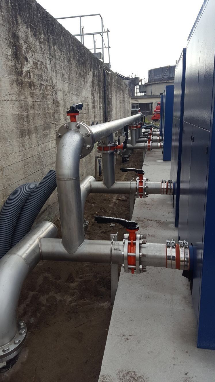 tubazioni impianto di depurazione acqua