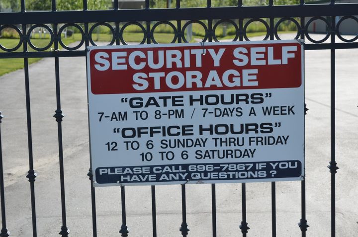 Security Self Storage gate sign 2