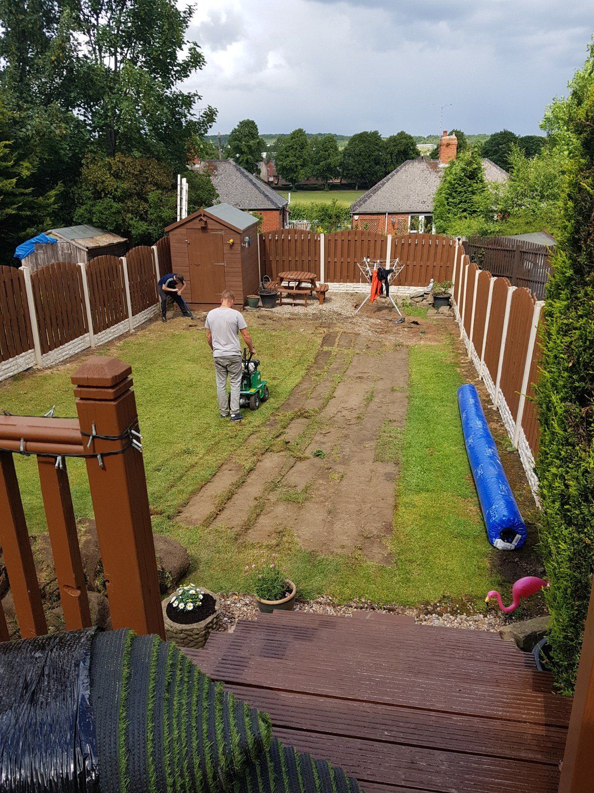 Removal of the existing turf in Ecclesfield Sheffield
