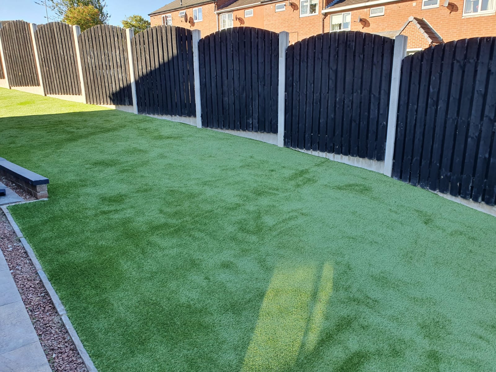 new artificial grass lawn in Old Whittington Chesterfield