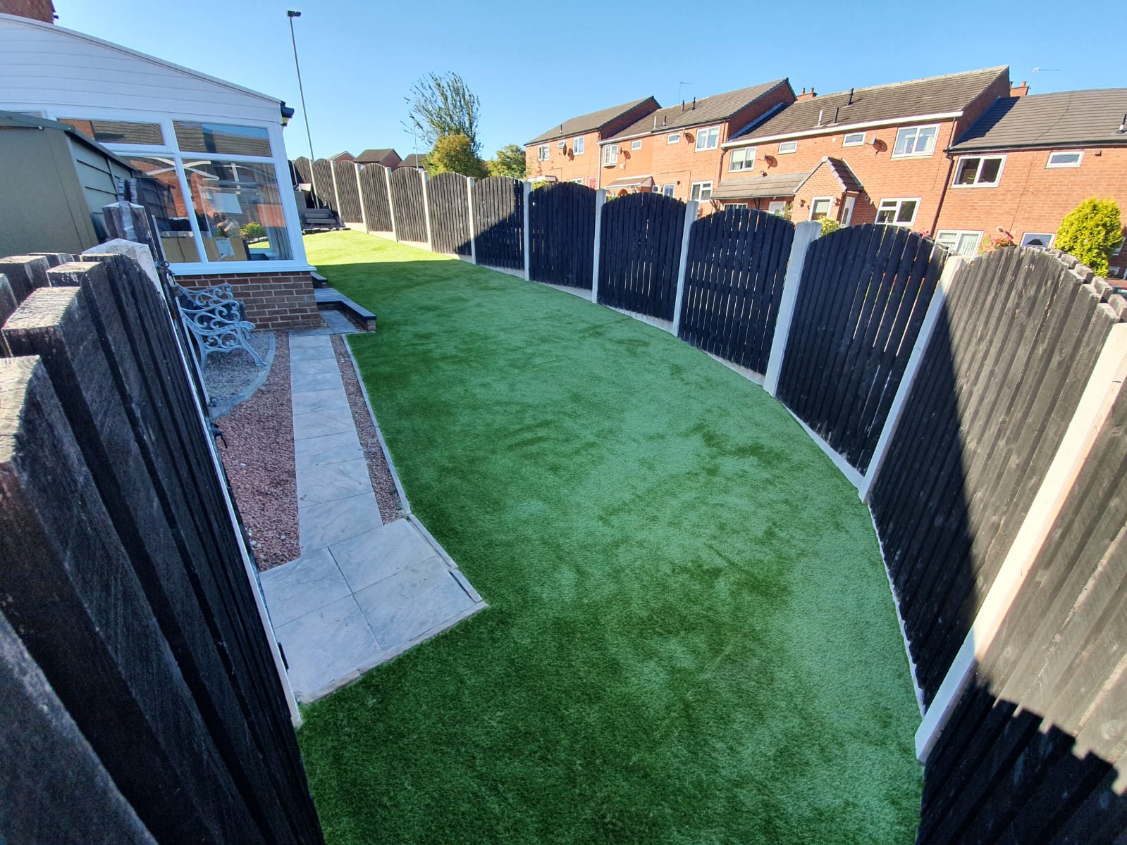 artificial grass lawn in Old Whittington Chesterfield