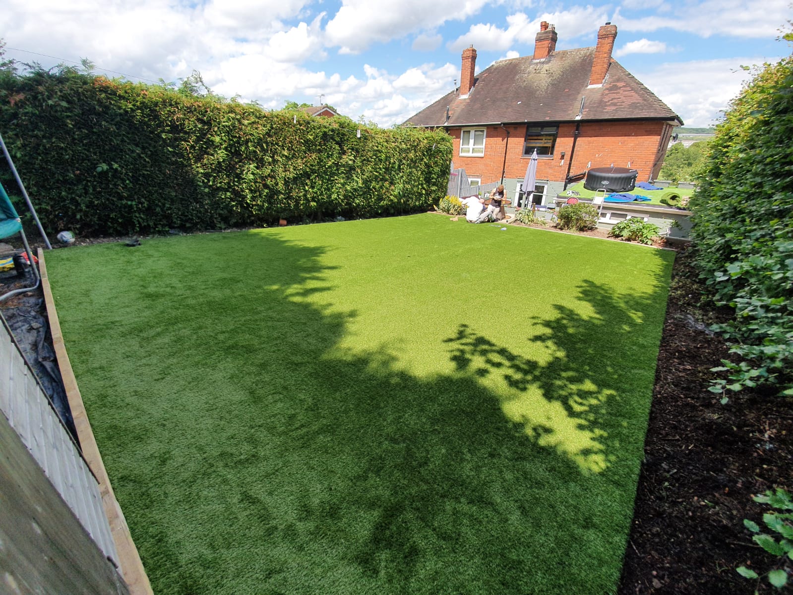completed new the artificial grass lawn in Chesterfield