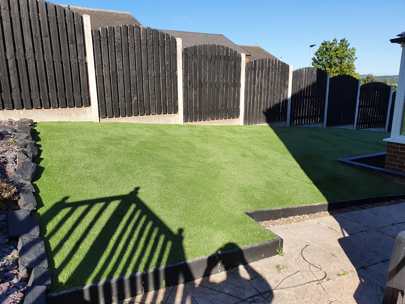 Installation of a 70m2 artificial grass lawn in Bentley Doncaster