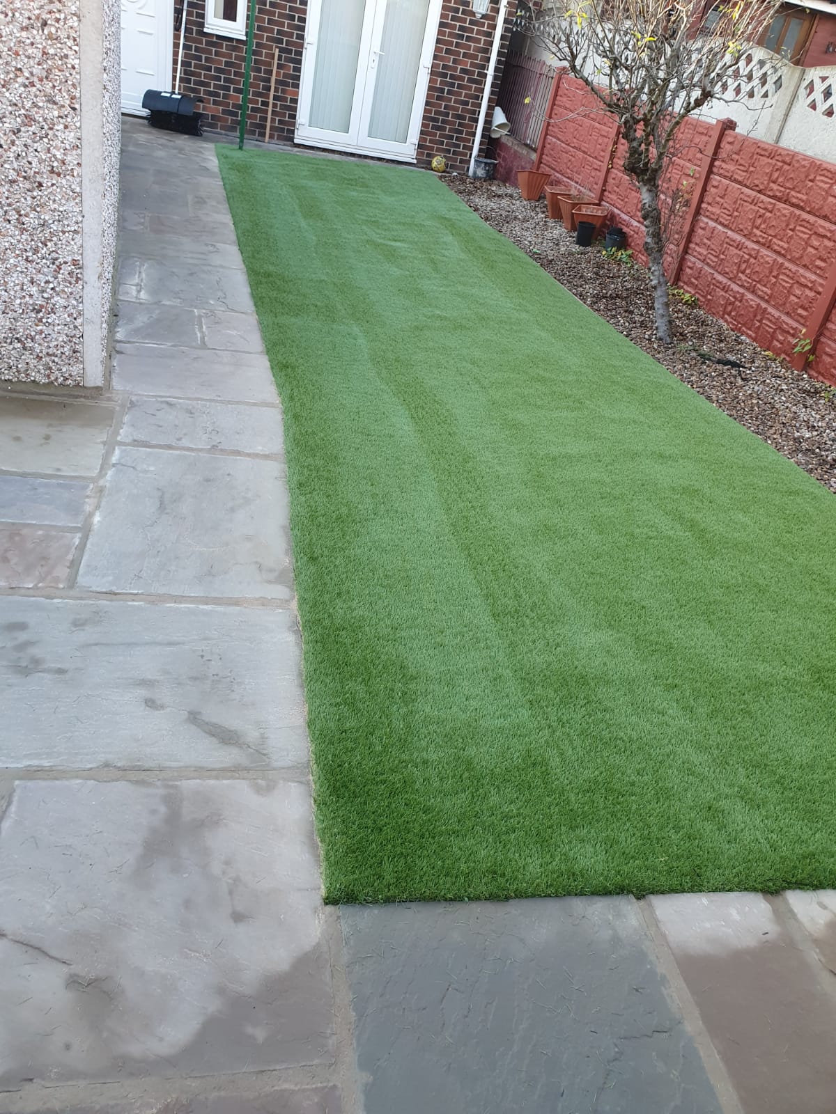 30m2 artificial grass lawn installed in Eastwood Rotherham