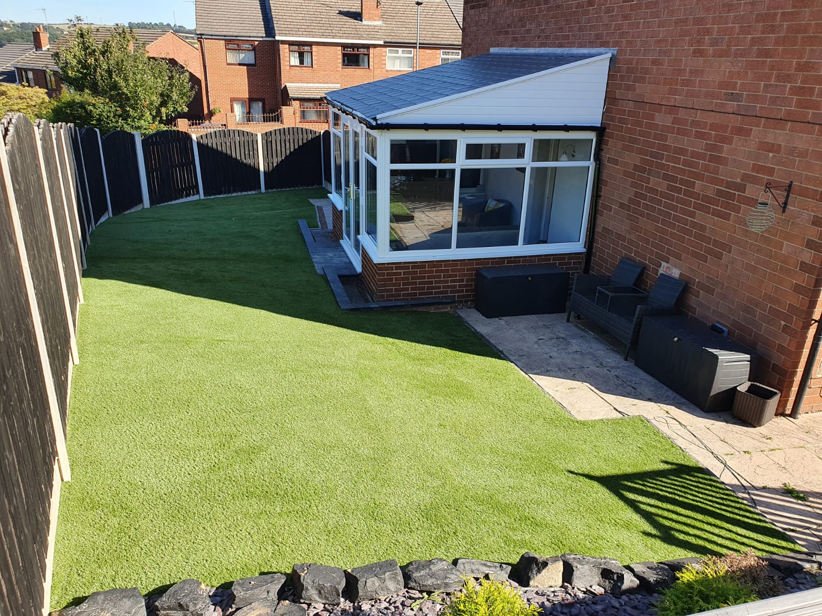 Finished artificial grass lawn in Broom Rotherham