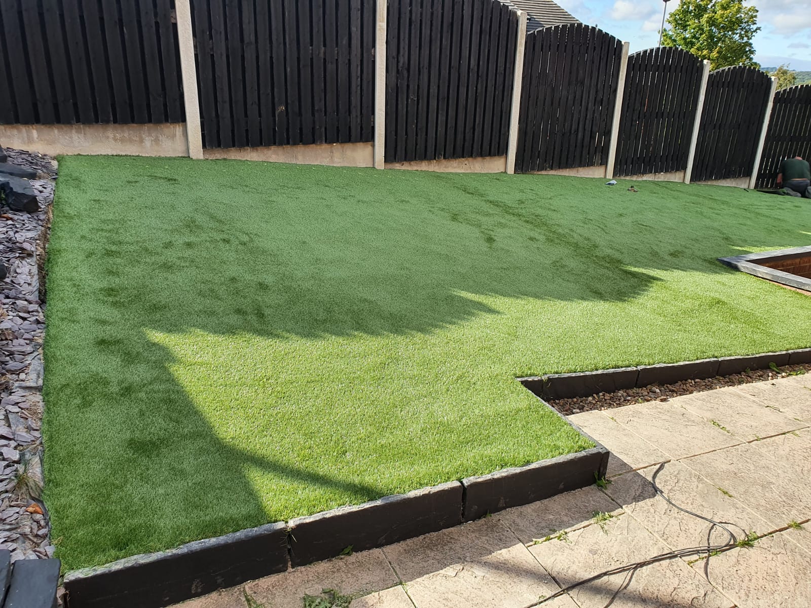 Artificial grass laid for 70m2 artificial grass job in Deepdale Rotherham