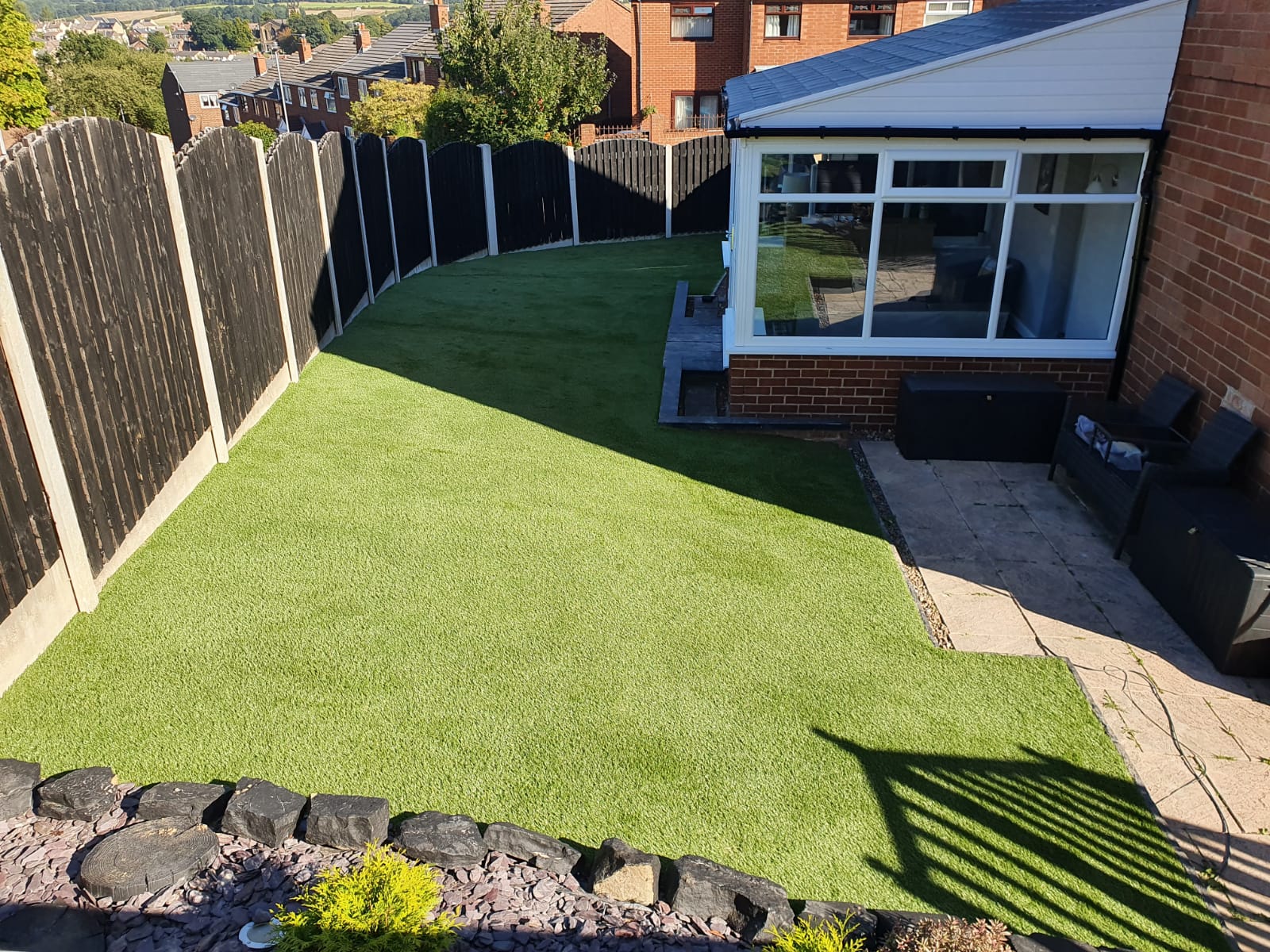 70m2 of artificial grass installation in Loxley Sheffield