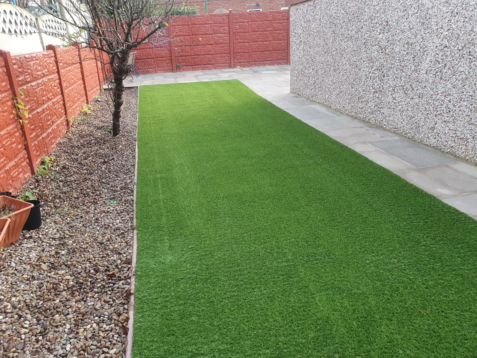 Artificial grass installation in Shiregreen Sheffield