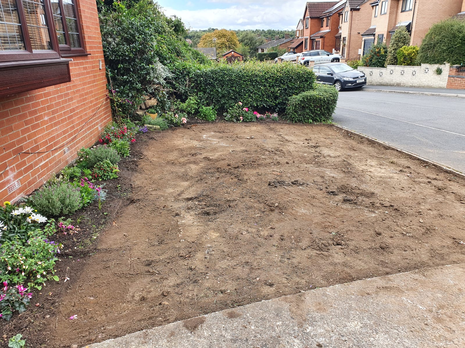 Turf removed from front garden in Handsworth Sheffield