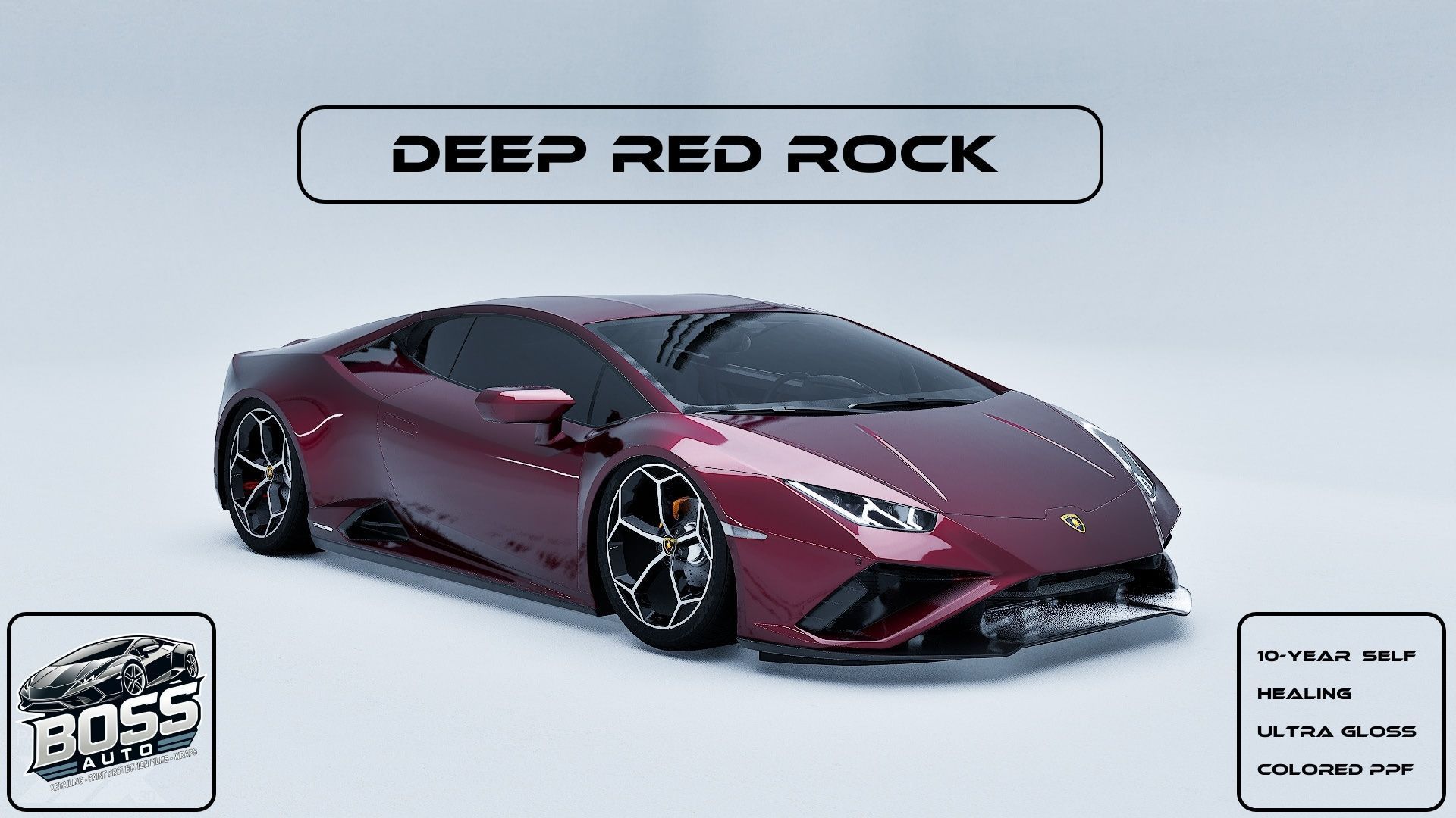 A red lamborghini huracan is sitting on a white surface.