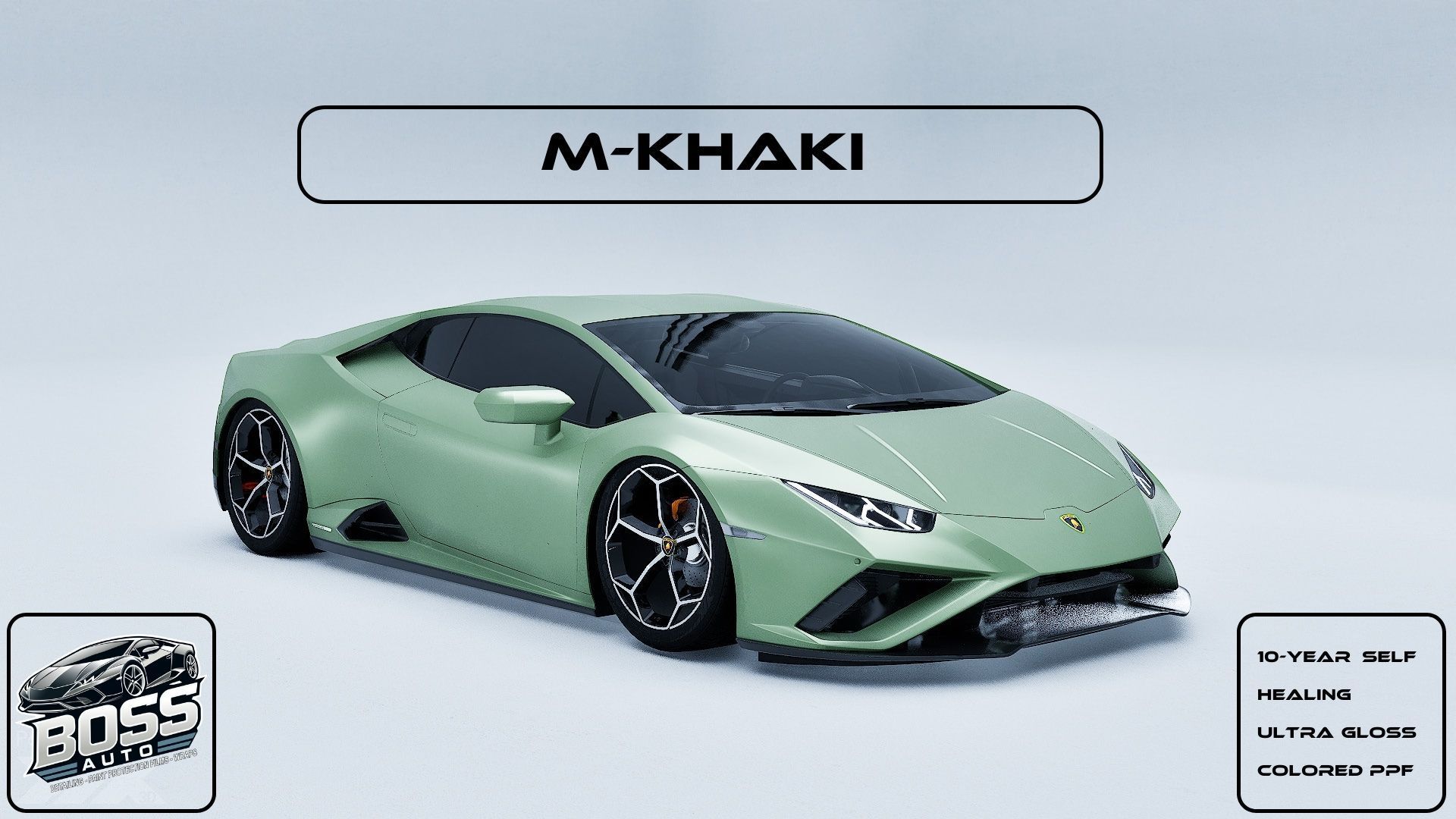 A green lamborghini huracan is on a white background.