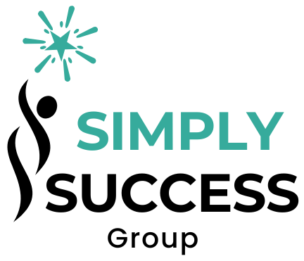 Simply Success Group logo with teal starburst icon and black and teal text on white background
