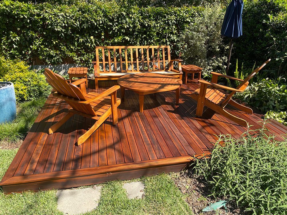After Wooden Deck on the Garden — Gardena, CA — Teak Healers LLC