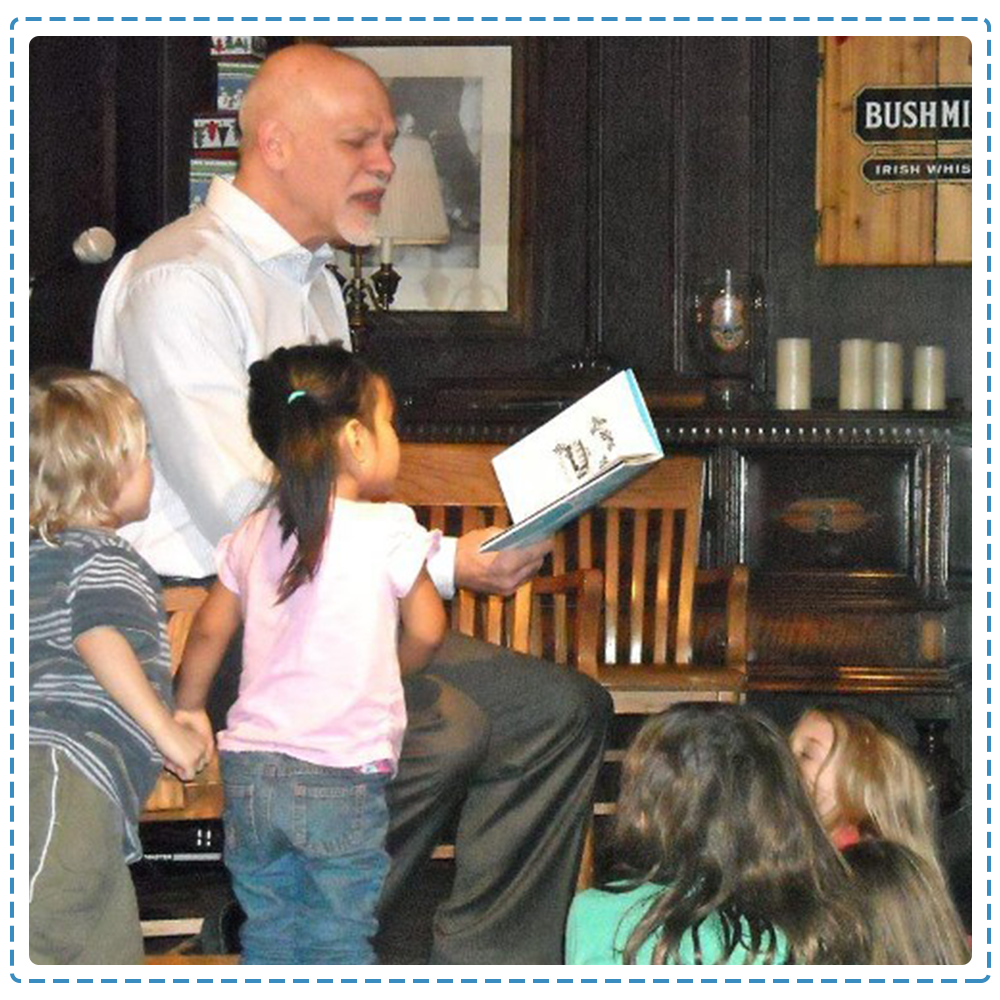 Teacher teaching the children