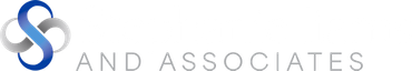 Logo for Stephanie Liams and Associates featuring a stylized blue and gray 