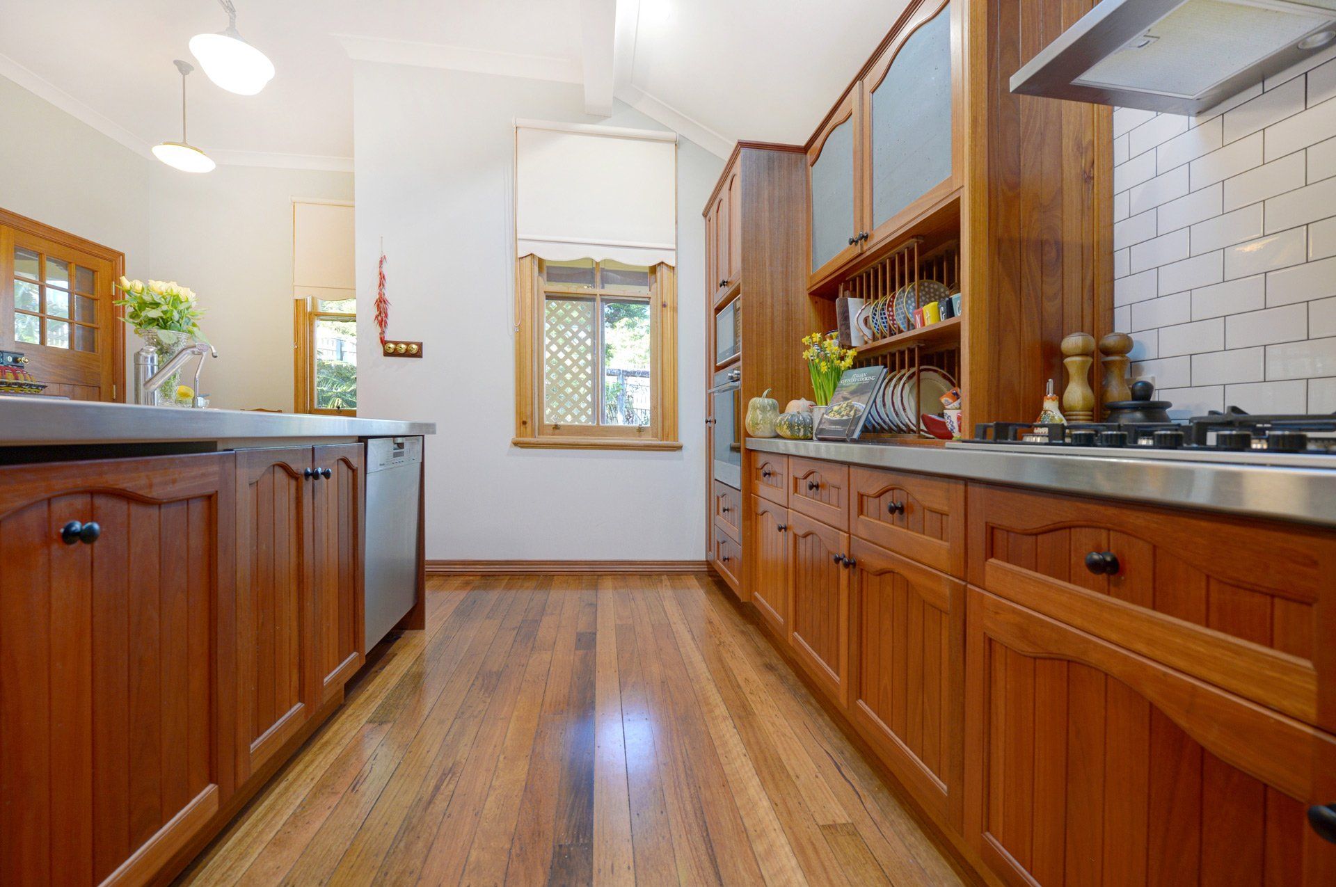 Classic Kitchen With Wooden Cabinets — Platinum Kitchens & Bathrooms In Coffs Harbour NSW
