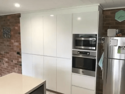 White Kitchen Cupboards — Platinum Kitchens & Bathrooms In Coffs Harbour NSW