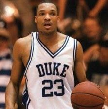 Basketball player in a Duke jersey, number 23, holding a ball.