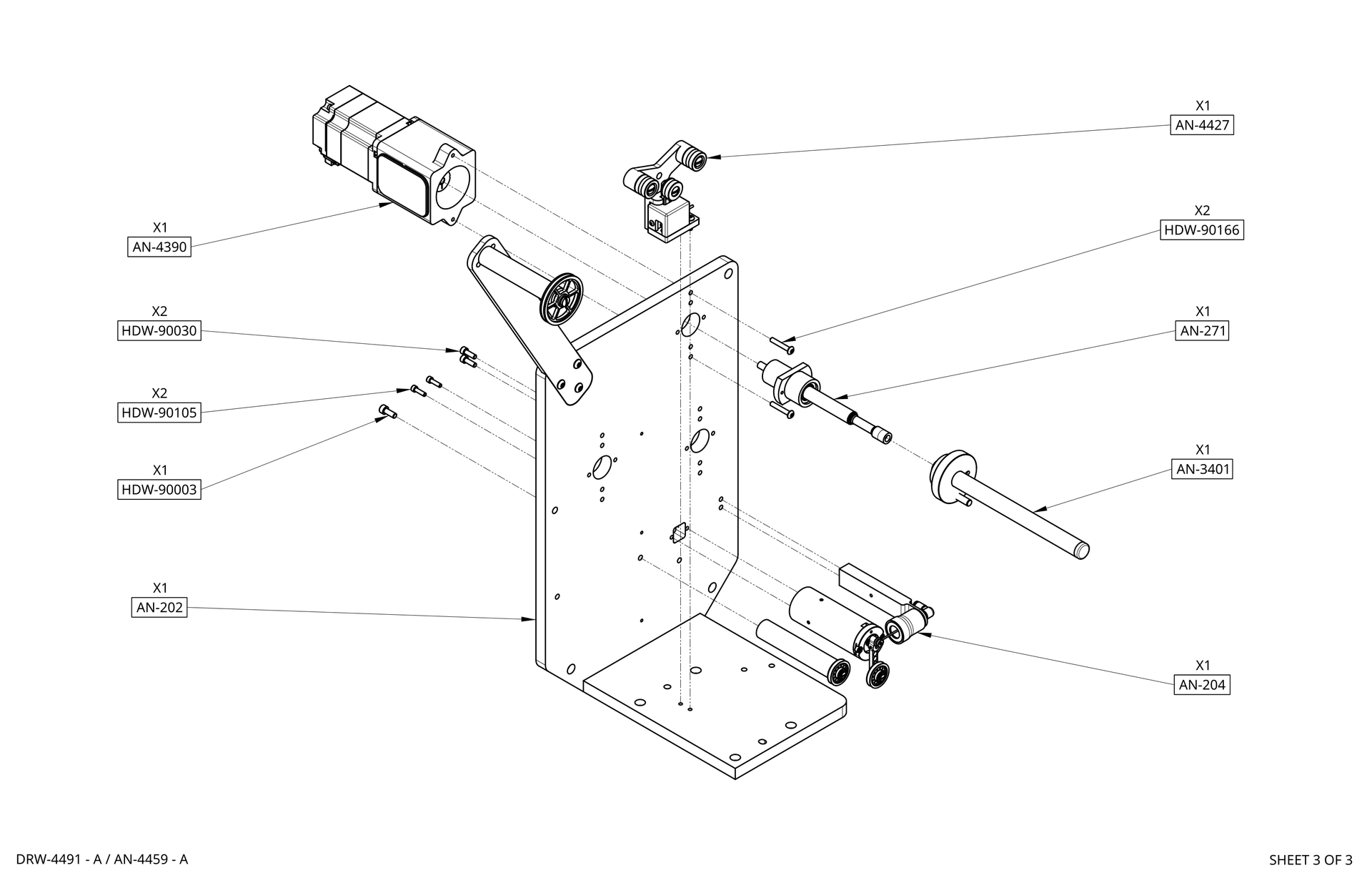 rothgreaves, 4000 series coil winder, rack, cad drawing