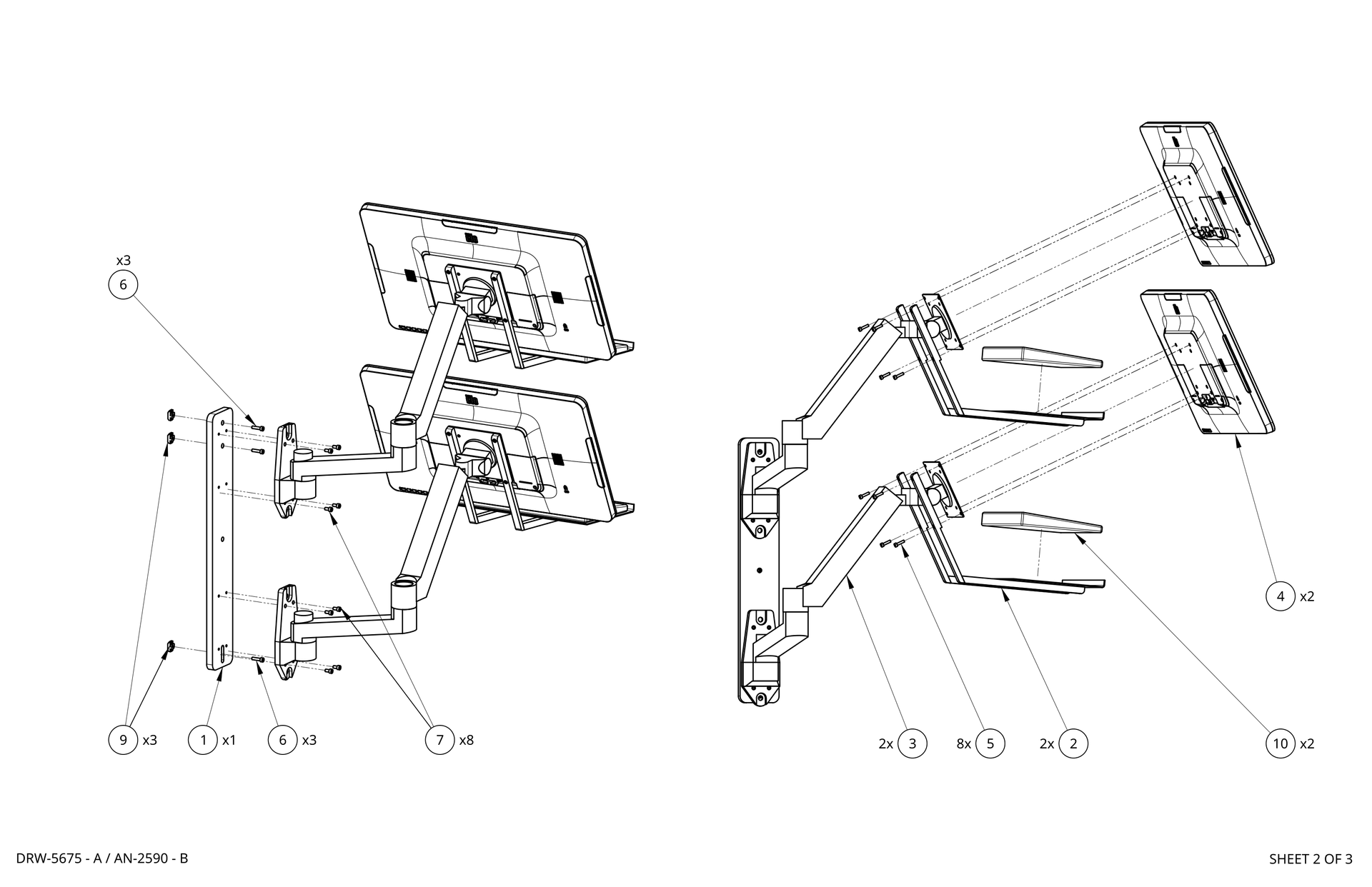 4800 Monitor Arms and Keyboard