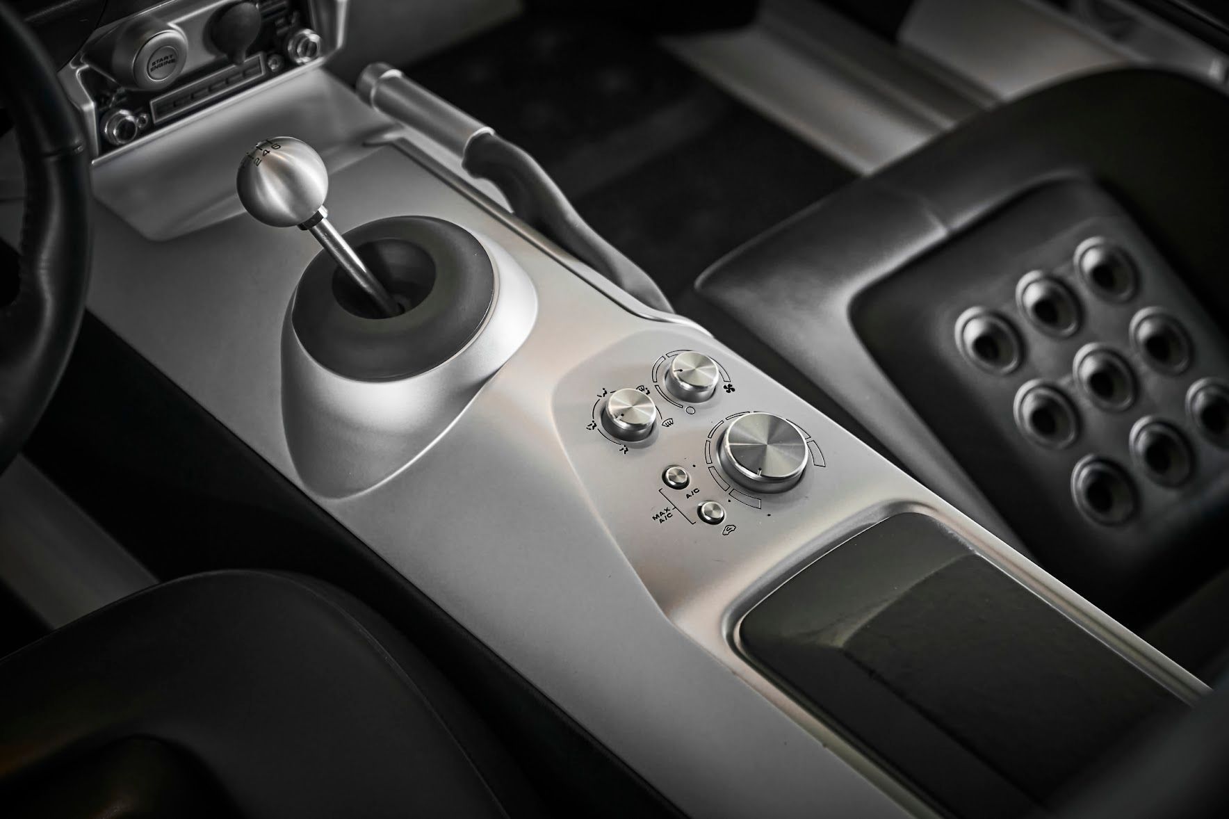 A close up of a shifter in a car