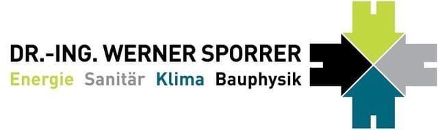 A logo for dr. ing werner sporrer energie sanitär klima bauphysik