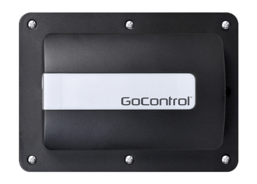 A gocontrol device is shown on a white background