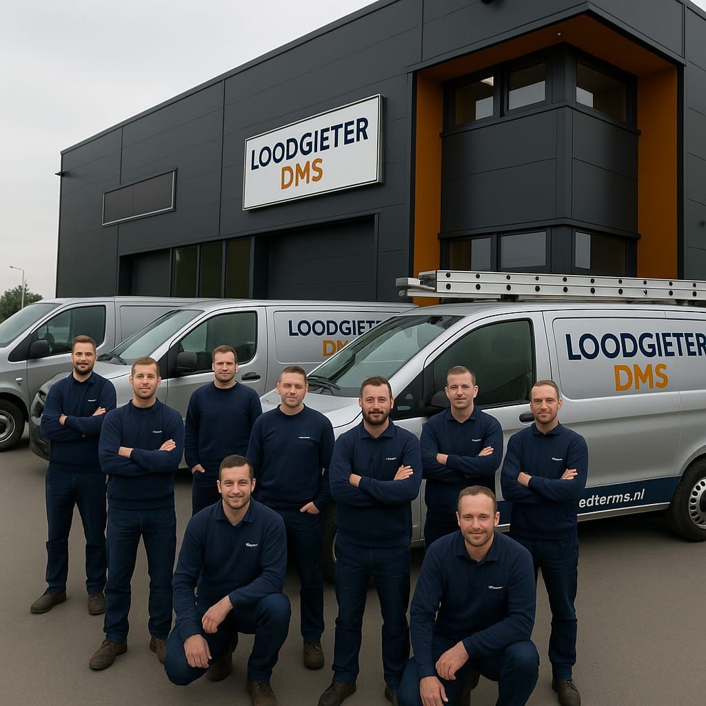 Drie busjes staan geparkeerd voor een gebouw.