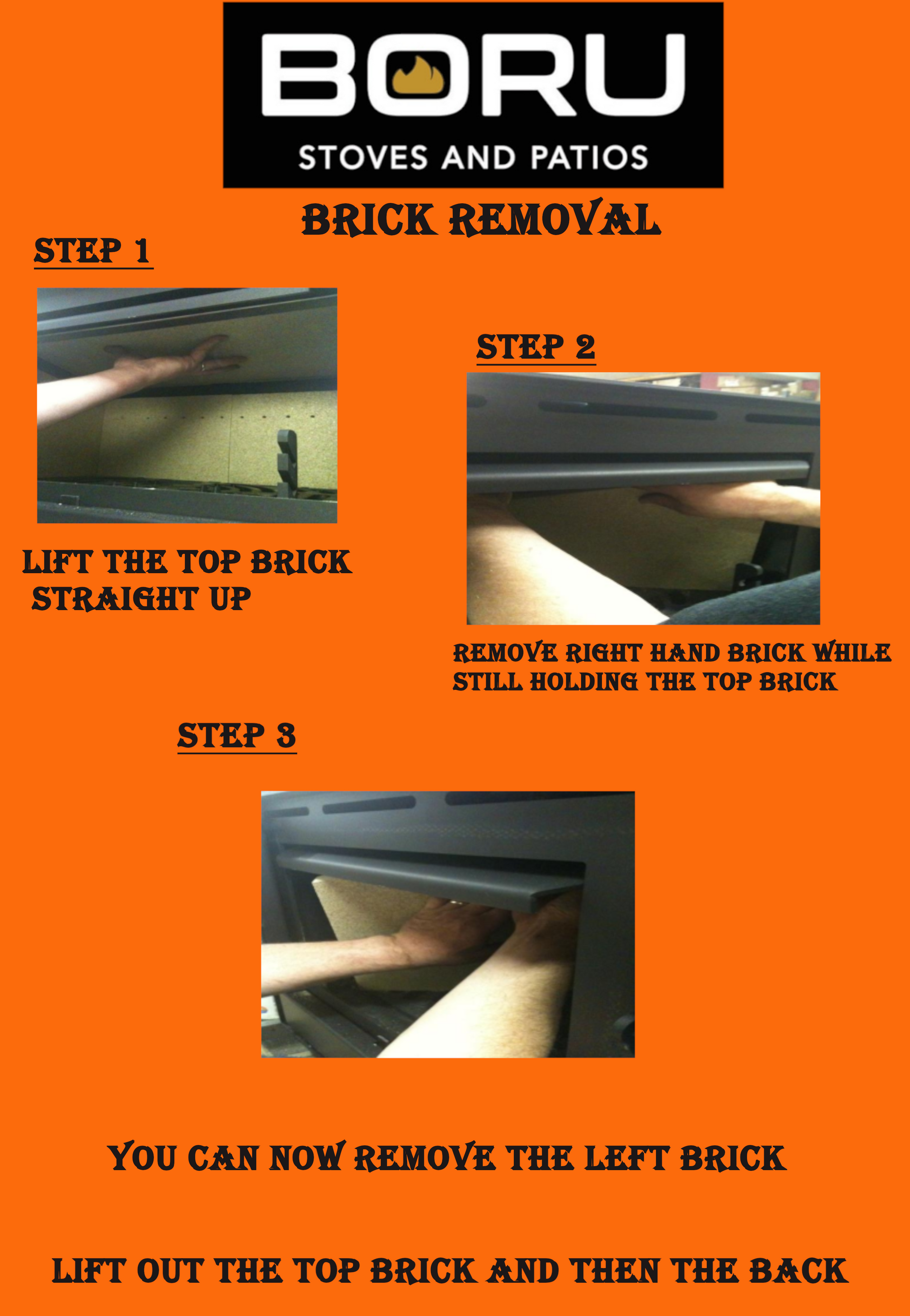 How to remove your stove bricks