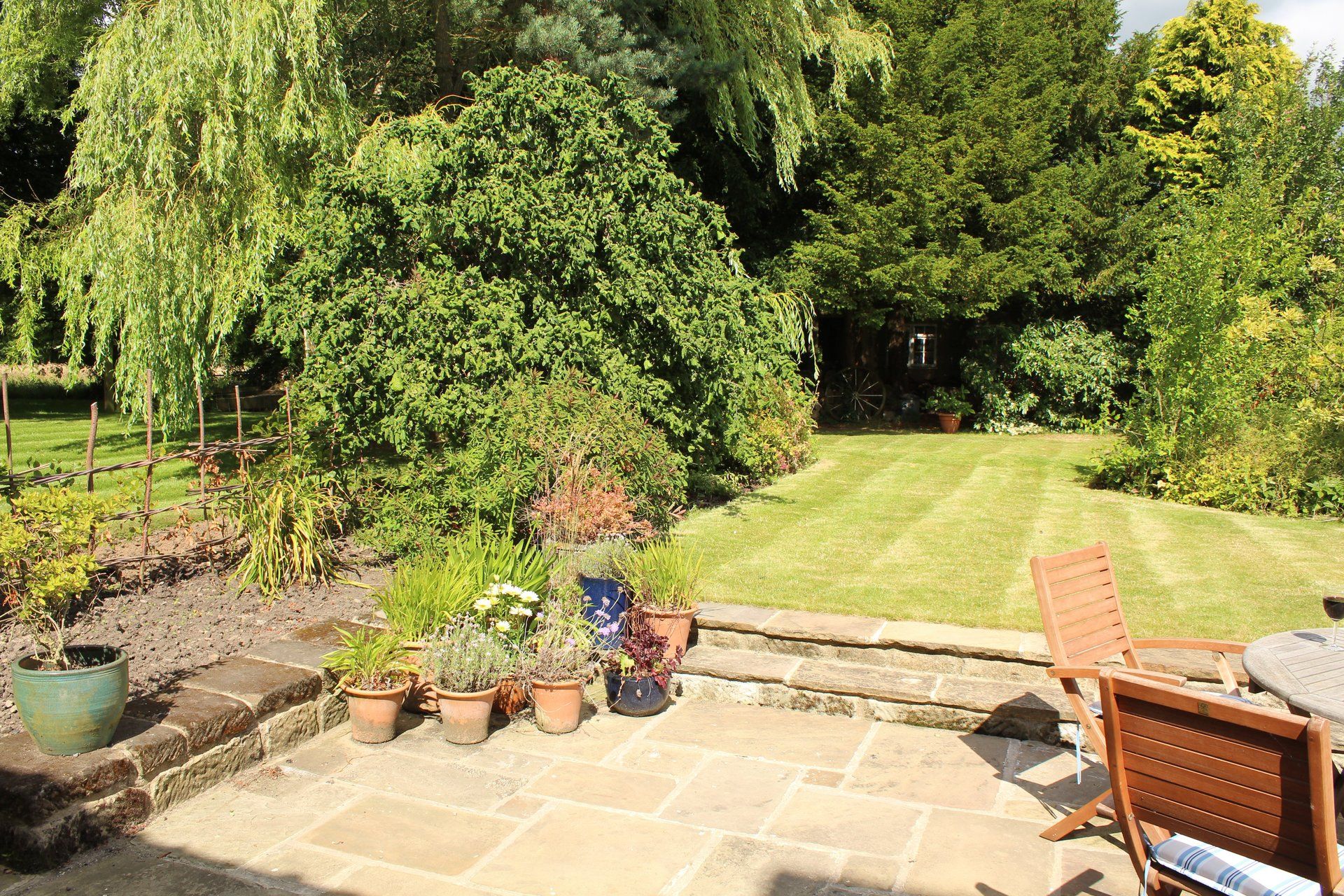 Ingleby Manor Courtyard Cottage patio & garden